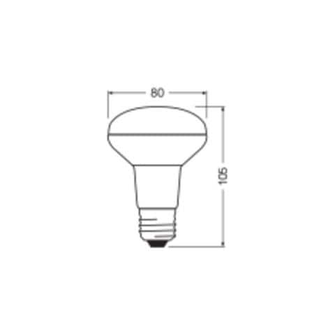 Ledvance Lampadina Led R80 E27 4.9w 345lm 2700k Dimmerabile Ip20 36° [lv-4099854051234] - Foto 4