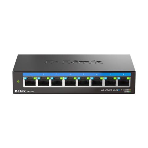 DMS-108 Non Gestito L2 2.5G Ethernet (100/1000/2500) Nero - Foto 3