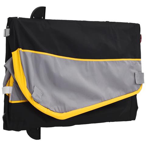 Rimorchio Da Bici Nero E Giallo 45 Kg In Ferro - Foto 2