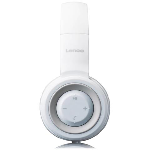 Lenco HPB-330WH cuffia e auricolare Con cavo e senza cavo A Padiglione Musica e Chiamate Micro-USB Bluetooth Bianco - Foto 2