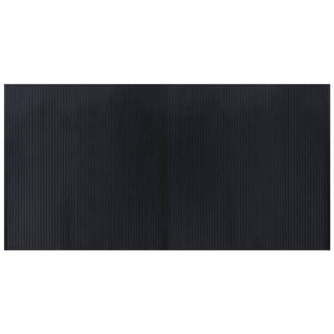 Tappeto Rettangolare Nero 100x200 Cm In Bambù - Foto 2