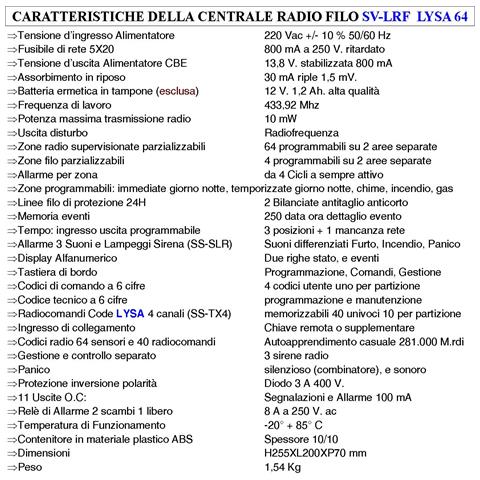 Centrale Antifurto Radio Filo Lysagsm 100 Zone Radio 433,92 Mhz 16 Zone Filo 3 Aree Memoria 2 Radiocomandi Bidireziona - Foto 2
