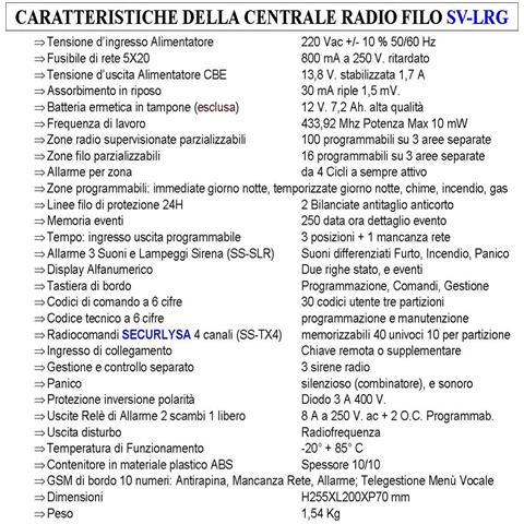 Centrale Antifurto Radio Filo Lysagsm 100 Zone Radio 433,92 Mhz 16 Zone Filo 3 Aree Memoria 2 Radiocomandi Bidireziona - Foto 8