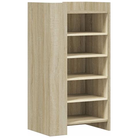 Scarpiera Rovere Sonoma 52x37,5x100 cm in Legno Multistrato - Foto 2