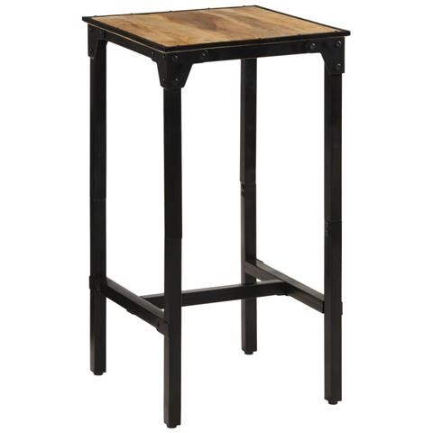 Tavolo da Bar 60x55x107 cm in Legno Grezzo Massello di Mango - Foto 1