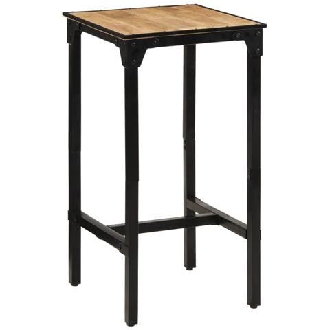 Tavolo da Bar 60x55x107 cm in Legno Grezzo Massello di Mango - Foto 10