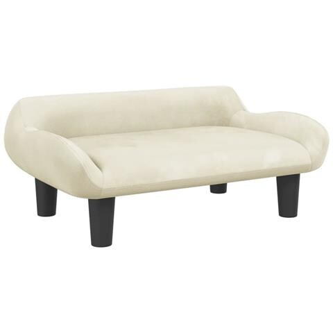 Divano per Bambini Crema 70x40x24 cm in Velluto - Foto 1