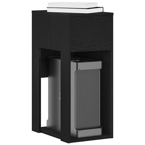 Supporto A Torre Per Computer Con Cassetto Nero 30x44x74 Cm - Foto 1