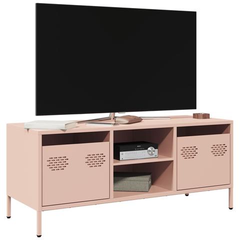 Mobile Tv Rosa 101,5x39x43,5 Cm In Acciaio Laminato A Freddo - Foto 1