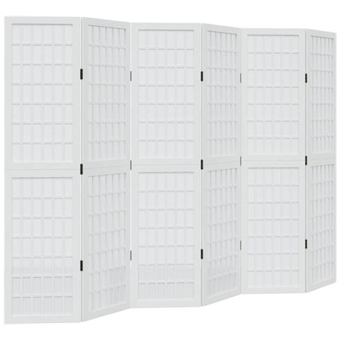 Divisorio Ambienti 6pannelli Bianco Legno Massello Di Paulownia - Foto 2