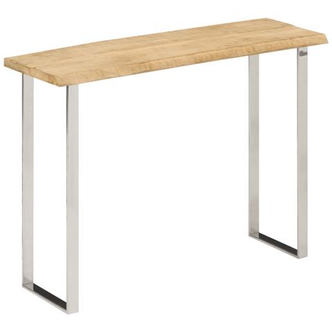 Tavolo Consolle Bordi Vivi 105x33x76 Cm Legno Massello Di Mango - Foto 1