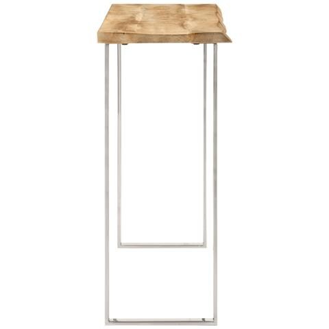Tavolo Consolle Bordi Vivi 105x33x76 Cm Legno Massello Di Mango - Foto 3