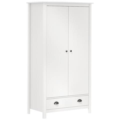Lusso Casadino -  Armadio A 2 Ante Hill Bianco 89x50x170cm In Legno Di Pino - Foto 2