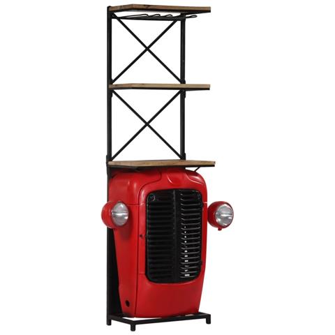 Lusso Casadino -  Cantinetta Per Vini A Trattore 49x31x172 Cm Massello Di Mango - Foto 2