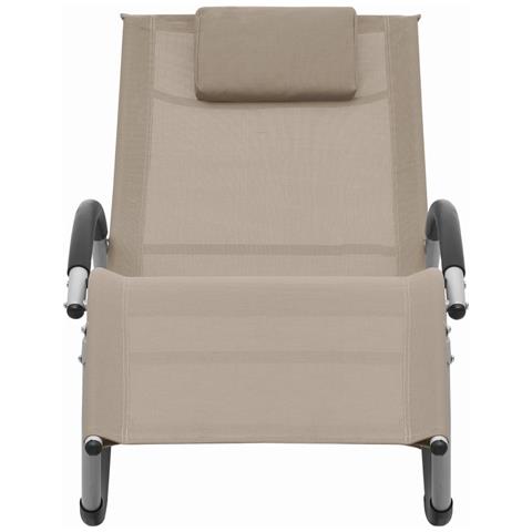 Lusso Casadino -  Lettino Prendisole Con Cuscino Grigio Talpa In Textilene - Foto 1