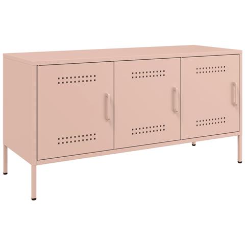 Mobile Tv Rosa 100,5x39x50,5 Cm In Acciaio - Foto 1