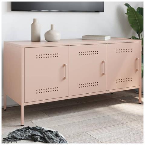 Mobile Tv Rosa 100,5x39x50,5 Cm In Acciaio - Foto 8