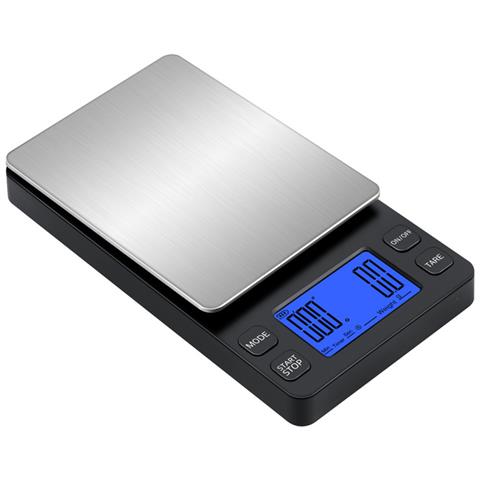 Mini Bilancia Caffè Digitale Ricaricabile 2 Kg / 0,1 G Black - Foto 1