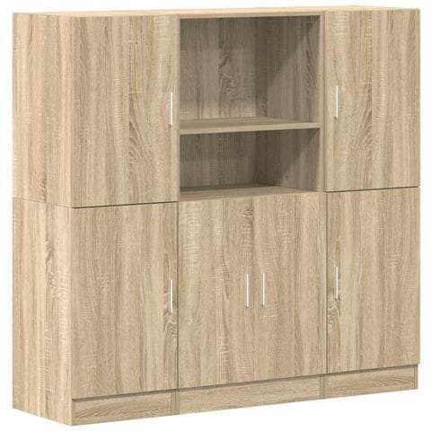 Set di Mobili da Cucina 3 pz Rovere Sonoma in Truciolato - Foto 1