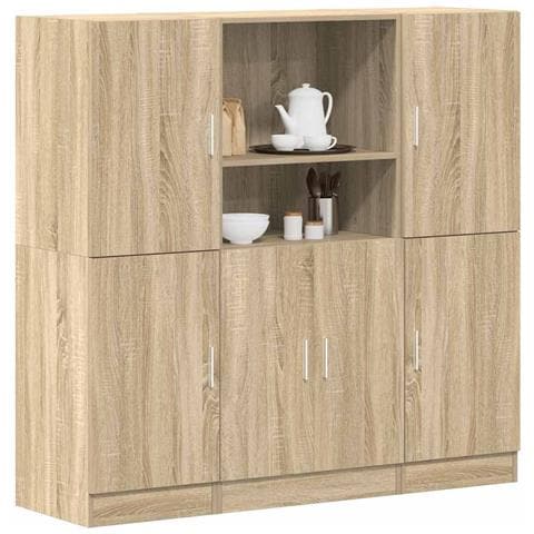 Set di Mobili da Cucina 3 pz Rovere Sonoma in Truciolato - Foto 2