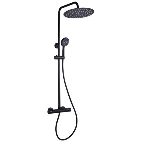 Colonna Doccia Con Miscelatore Termostatico Tondo Kz1006 Dubai - Nero Opaco - Foto 1