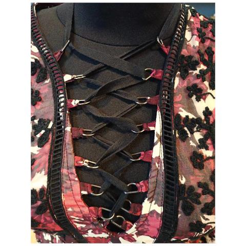 Topshop Abito Al Ginocchio Midi Elegante Estivo A Fiori Rosso 36 - Foto 8