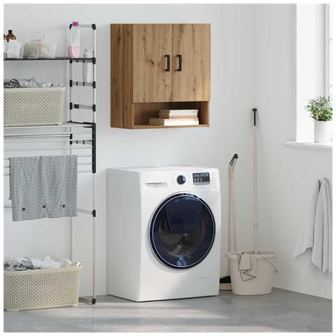 Armadietto a muro rovere artigianale 60 x 31 x 70 cm - Foto 2