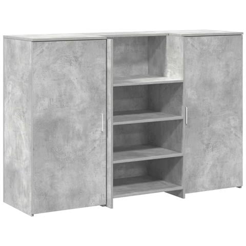 Banco Reception Grigio Cemento 155x50x103,5cm Legno Multistrato - Foto 1