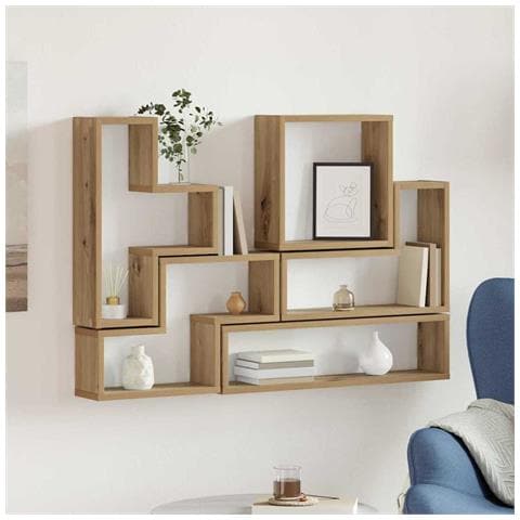 Cubo da Parete Altro rovere artigianale 96 x 12 x 64 cm - Foto 2