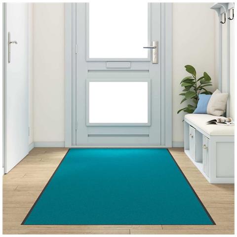 Tappetino Ciano e Nero 120 x 350 cm Poliammide e PVC - Foto 2