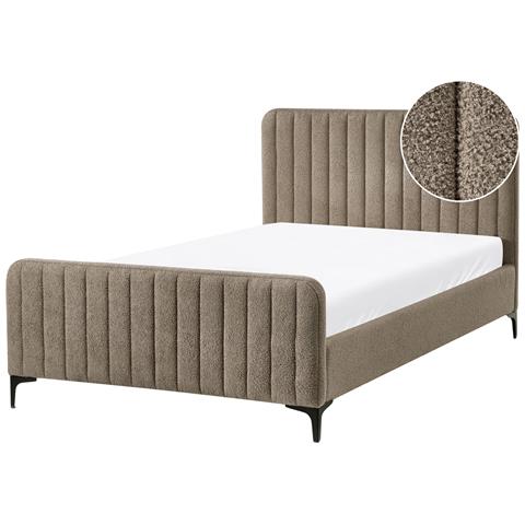 Letto Bouclé Lunan 120 X 200 Cm Tortora - Foto 9