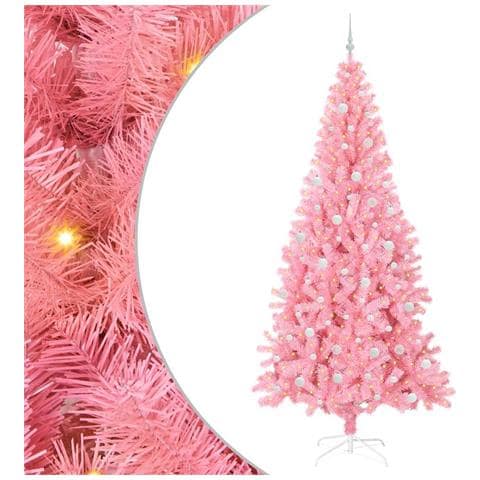 Albero di Natale con 300 LED con supporto Rosa 240 cm PVC - Foto 1