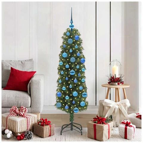 Albero di Natale artificiale con 150 LED Verde 150 cm - Foto 2