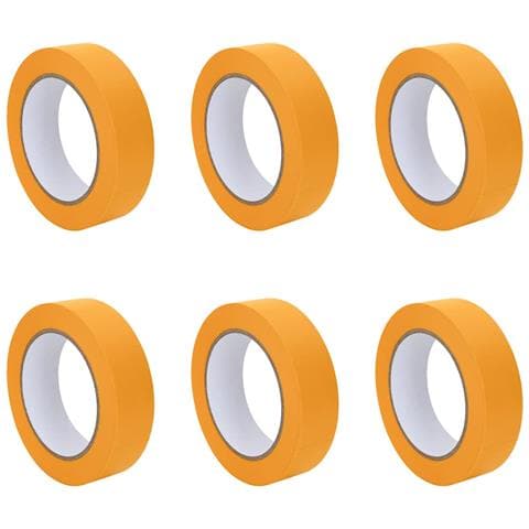 Nastri Adesivi per Pittori 6 pcs Giallo 30mm x 50m Carta - Foto 1