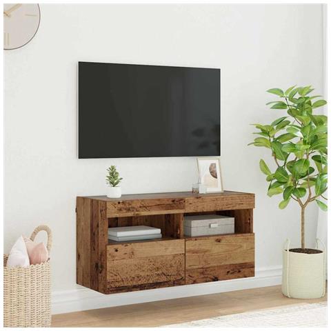 Mobile TV da parete Legno vecchio 80 x 30 x 40 cm - Foto 2