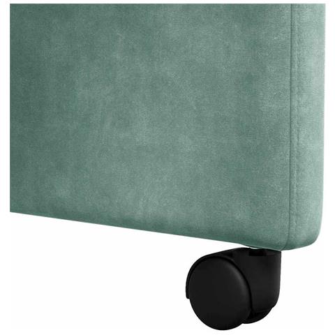 Sedie da Pranzo con Ruote 2 pcs verde mare 58 x 67 x 97 cm - Foto 9