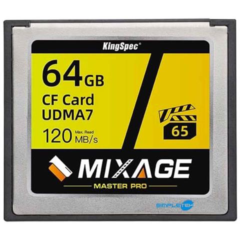 Compact Flash Cf Card 64gb 120mb /s Scheda Di Memoria Video Udma7 Fotografia - Foto 1