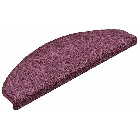 Tappetini per scale 30 pz 65x21x4 cm Viola scuro Semicircolari Grandi - Foto 2
