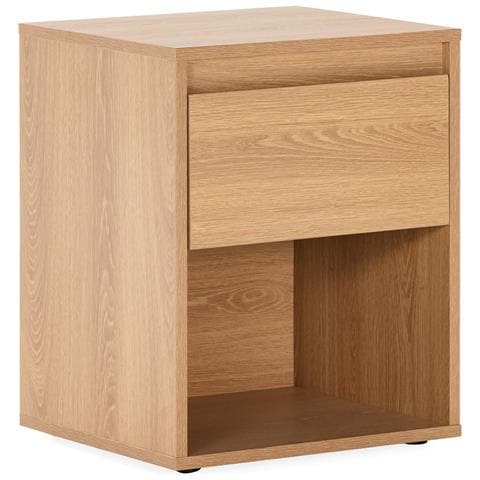Comodino Tori Con 1 Cassetti Effetto Rovere - Foto 1