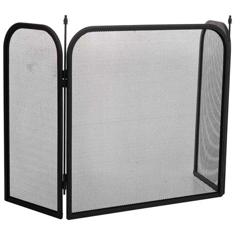 Paravento Per Camino In Metallo Nero 97x02x53h Cm - Foto 1