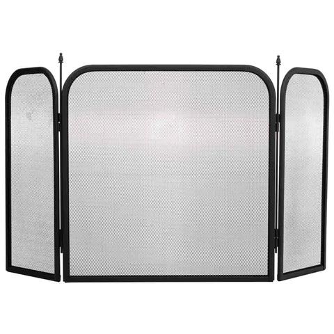 Paravento Per Camino In Metallo Nero 97x02x53h Cm - Foto 2