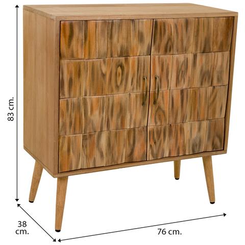 Mobile Da Ingresso In Legno Marrone 76x38x83h - Foto 8