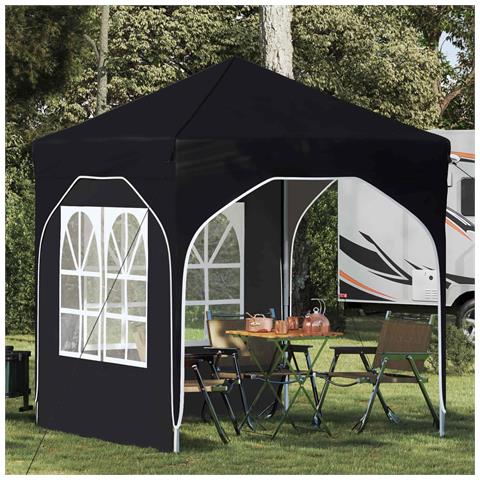Tenda per feste a pop-up 192 x 192 x 245 cm Nero - Foto 2