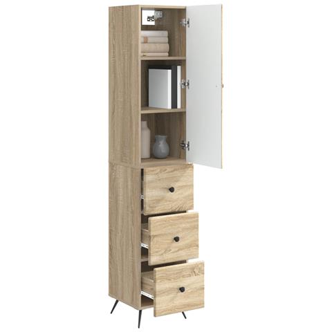 Set di armadi 2 pcs Rovere Sonoma 34,5 x 34,5 x 90 cm - Foto 2