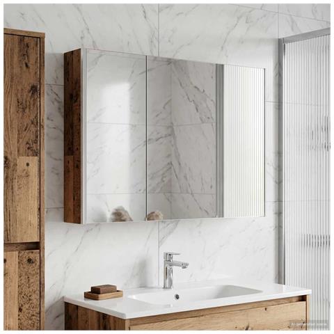 Mobiletto per specchio da bagno Legno vecchio - Foto 2