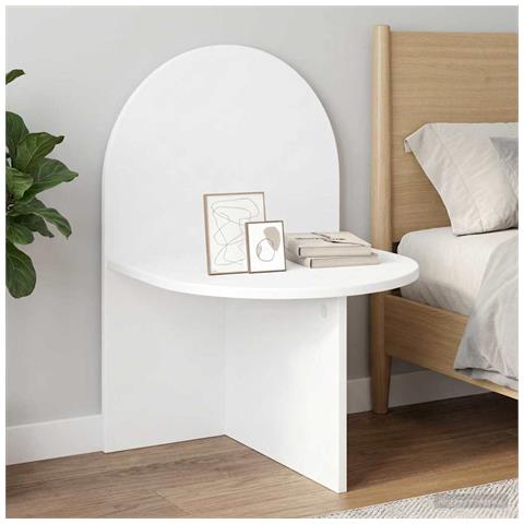 Comodino Bianco 48 x 49 x 65 cm Legno ingegnerizzato - Foto 2