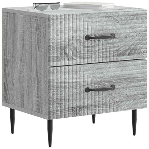 Armadio da Notte con cassetto Grigio Sonoma 43 x 34,5 x 47,5 cm - Foto 2
