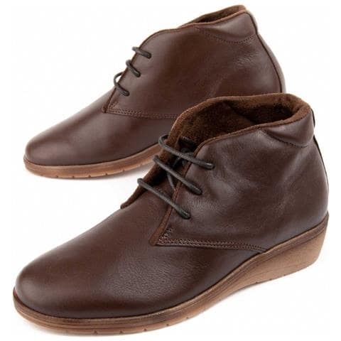 Stivaletto Con Zeppa Purapier Akila2 Marrone Marrone Pelle Naturale - Foto 1