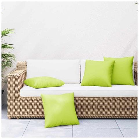 Cuscini per divano 4 pz Verde brillante 60x60 cm in Tessuto - Foto 2