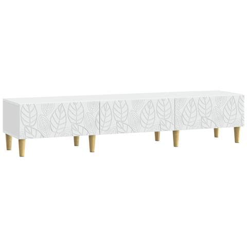 Mobile TV 147 x 34,5 x 30 cm Bianco Legno ingegnerizzato - Foto 1